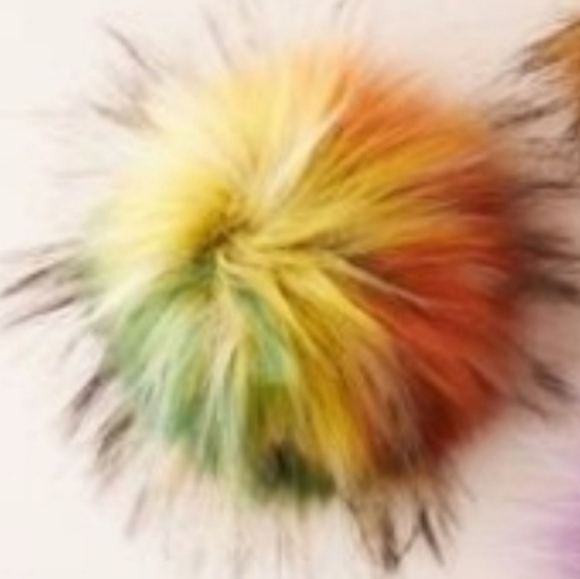 Anthropologie Pick-a-pom Long Tipped-fur multi-colored pom - Picture 1 of 4